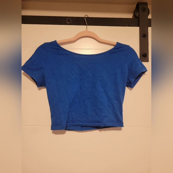 Forever 21 Blue Crop Top - Picture 1 of 3